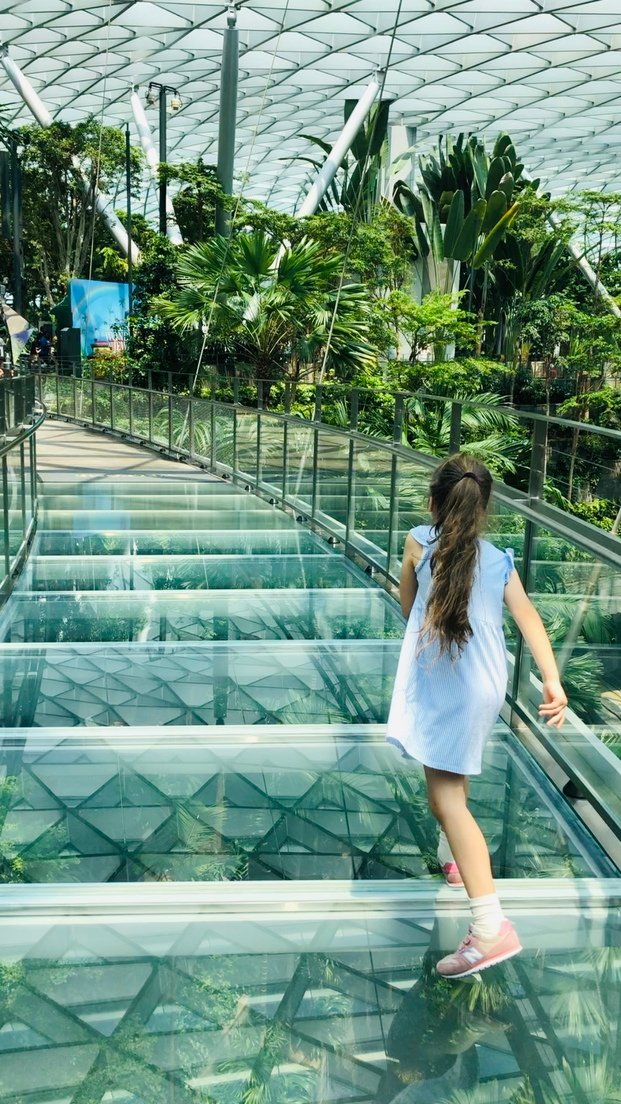 Singapore's Changi airport with kids