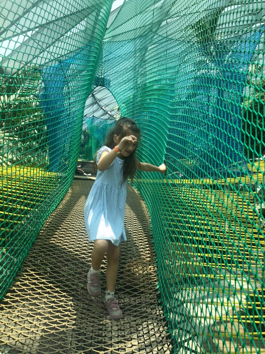 Changi airport with kids in Singapore