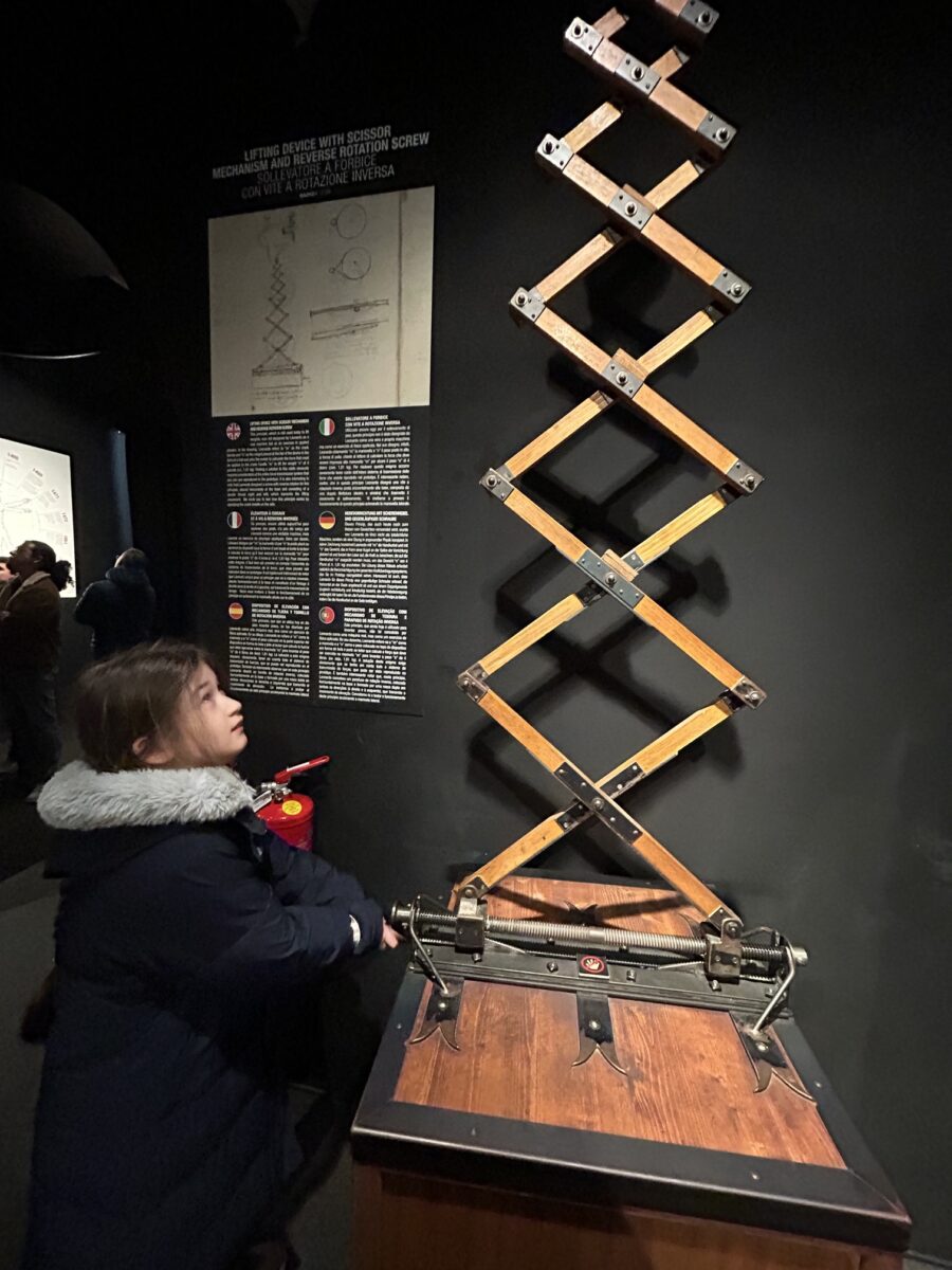 interactive Leonardo da Vinci invention Florence museum hands on exhibit