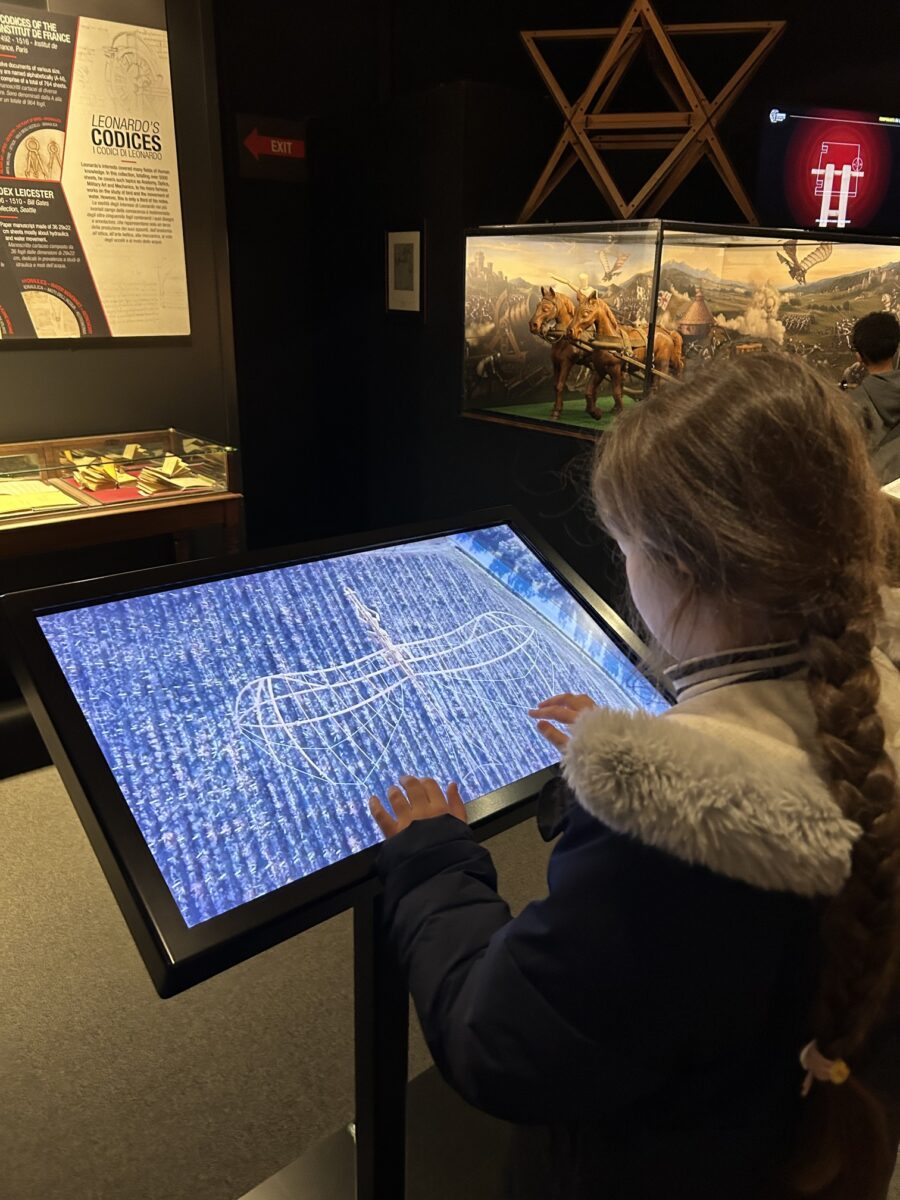 kids exploring Da Vinci inventions museum Florence hands on