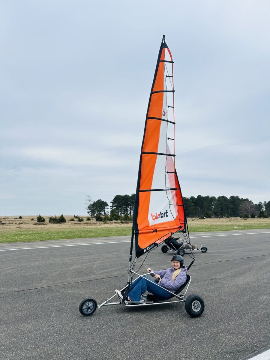land sailing in Nida Baltic Lithuania coast