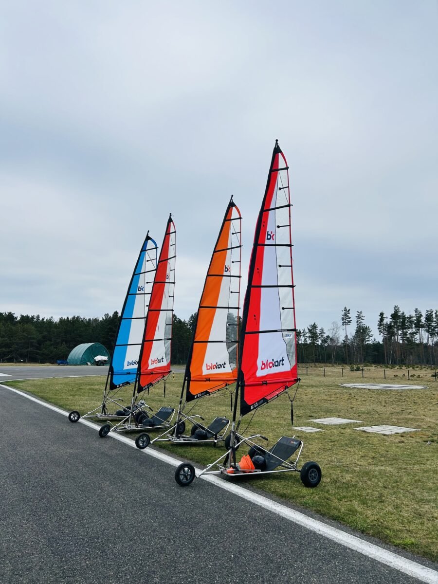 land sailing in Nida Baltic Lithuania coast